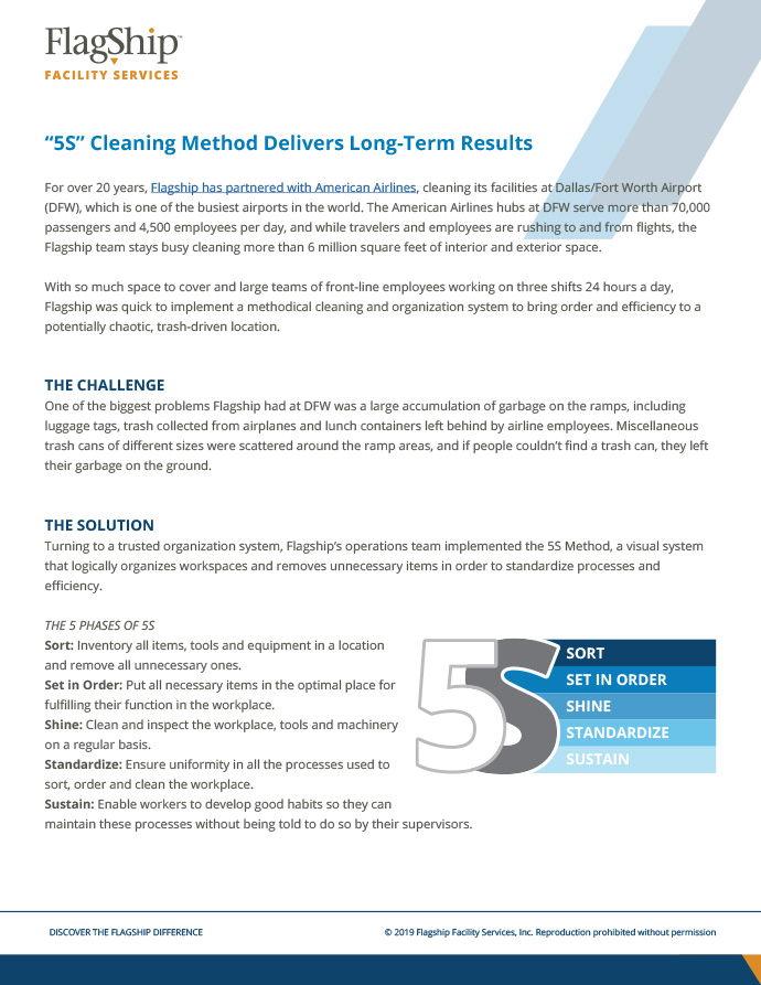 5s Cleaning Method Delivers Results Flagship Facility Services 1420