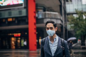 Businessman Wearing Coronavirus Protection Mask