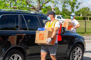 Loading Car Charitable Food Distribution