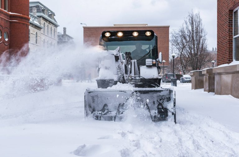 Snow Plow Machine Clean Streets
