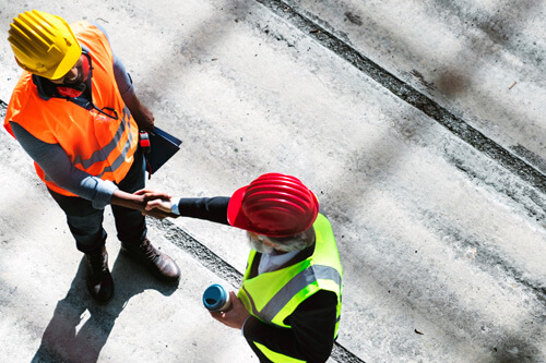 Contractors Shaking Hands