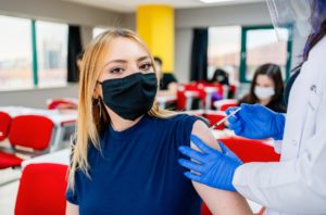College Student Receive Coronavirus Vaccine