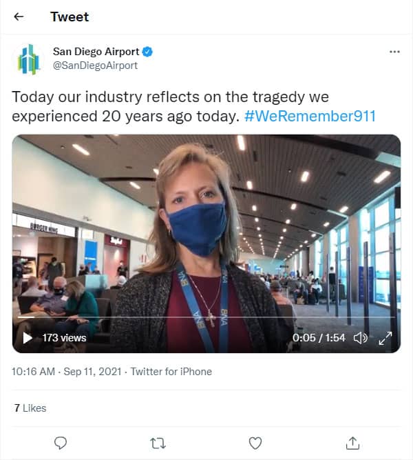 San Diego Airport Twitter Post
