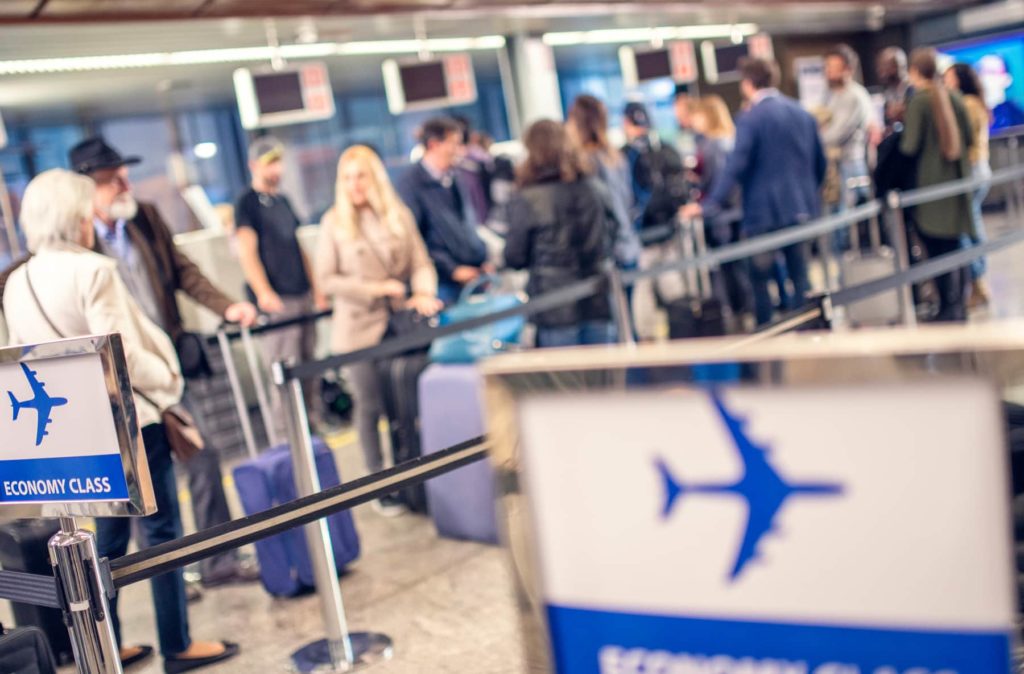 Airport Passengers Waiting Line Airport Passengers Waiting Line