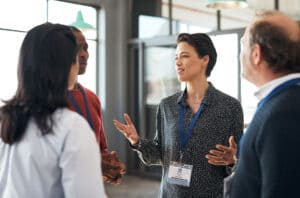 Networking at Facility Conference