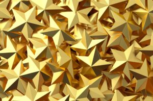 Gold 3D Stars