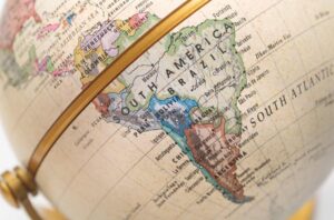 Globe of South America