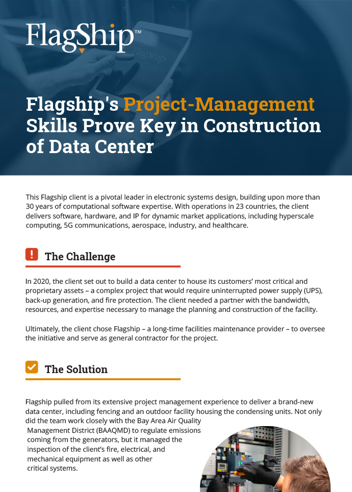 Flagship’s Project-Management Skills Prove Key in Construction of Data Center