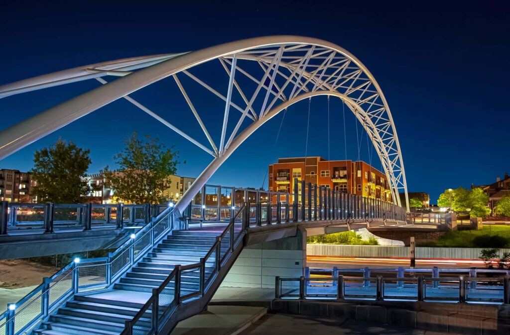 Highland pedestrian bridge in Denver, Colorado