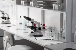 Microscopes in a Medical Lab