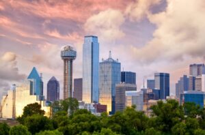 Dallas Skyline Sunset