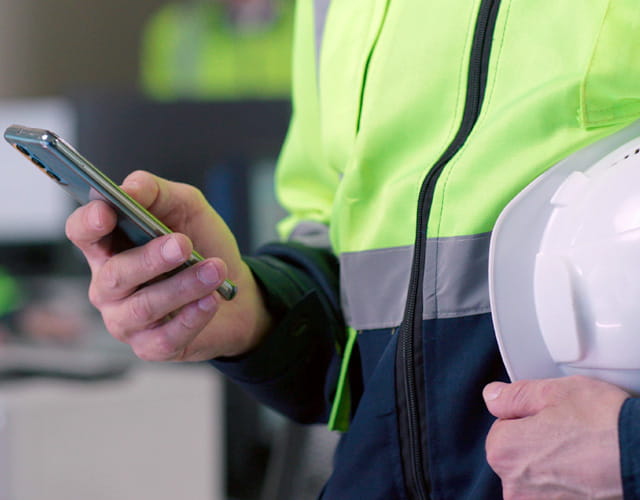 Manager with Construction Hat