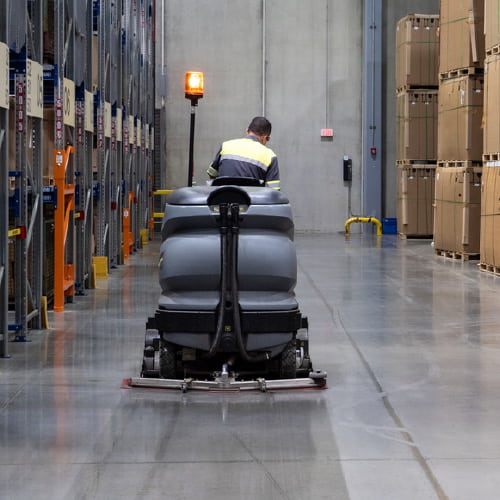 Floor Scrubber at Manufacturing Facility