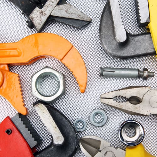 Wrenches Pliers Tools Close-Up Wrenches Pliers Tools Close-Up