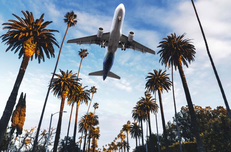 Plane Landing at Miami Airport