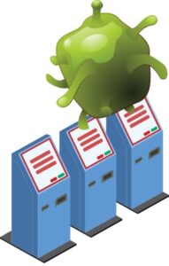 Airport Germ at Self Check In Kiosk