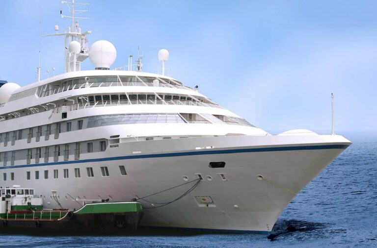 Big Cruise Liner at Open Sea